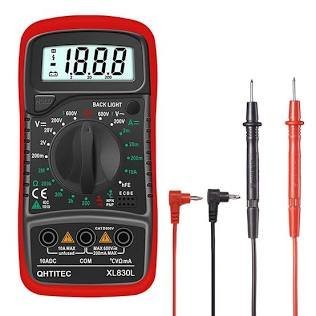 Multimeter Tester Vs830L Counts Digital Multimeter with DC AC Voltmeter and Ohm Volt Amp Meter ; Measures Voltage, Curre