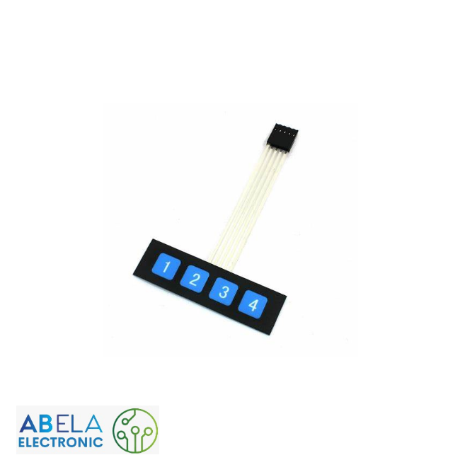 1X4 BLUE KEY MATRIX MEMBRANE SWITCH PLASTIC KEYPAD KEYBOARD
