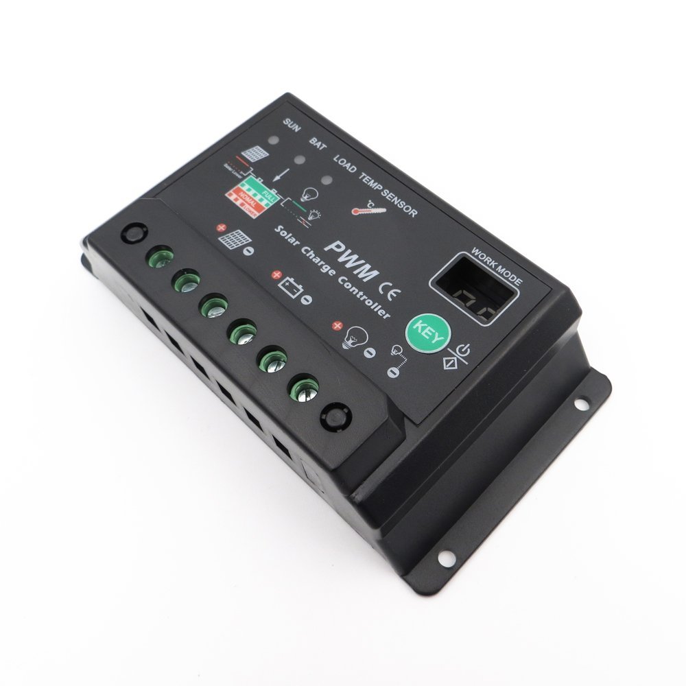 Solar Panel Battery RV Boat PWM Charging Controller 10A/12V 24V