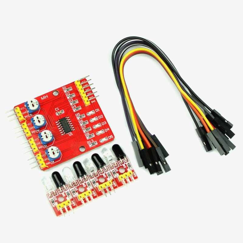 Four Infrared Sensor Matrix for Line Follower Robots