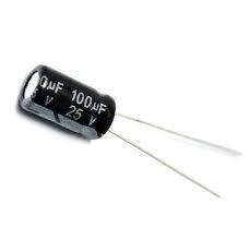 CAPACITOR 100uF, 25V