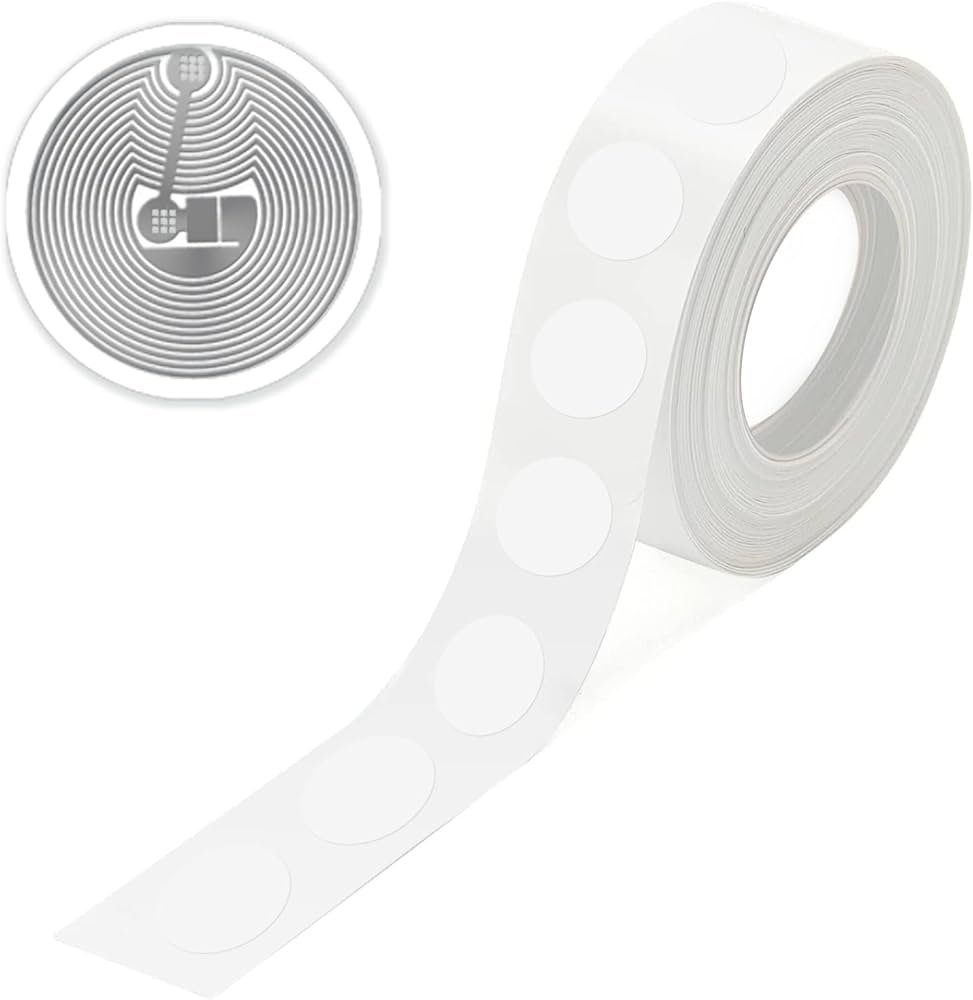 NTAG213 White Round NFC Tag Sticker 13.56MHZ
