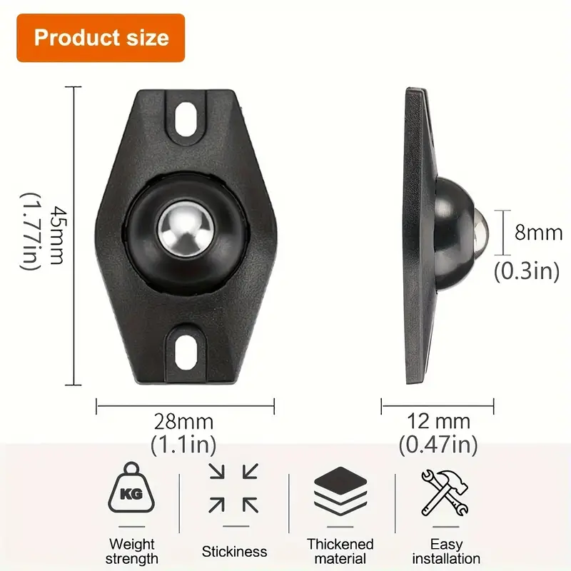 Mini Wheels With 360 Degree Swivel.