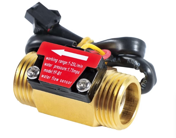 Water Flow Sensor (Sea) YF-B2 Flowmeter G1/2 1-25L/min 5-15V Brass