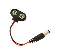 9v Battery Snap Clips Connector + DC Jack (Battery Connector Cap)