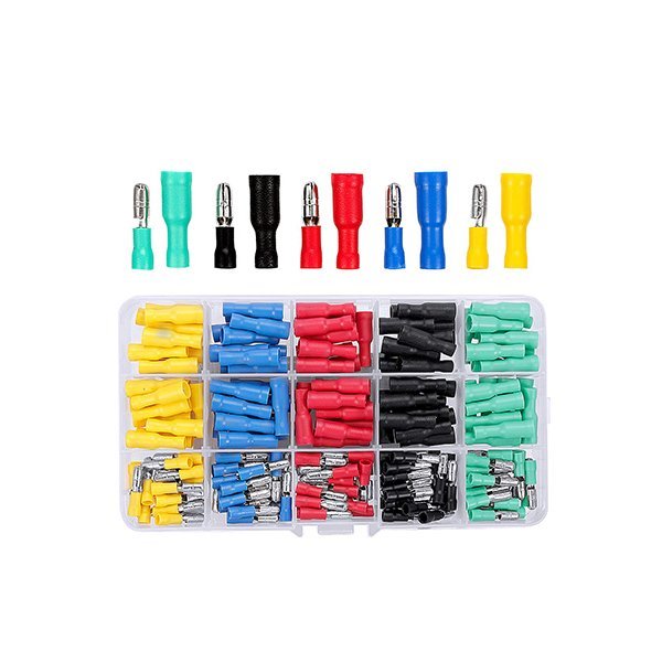 100 Pair Insulated Female&Male Connecter Wire Crimp Terminal Set
