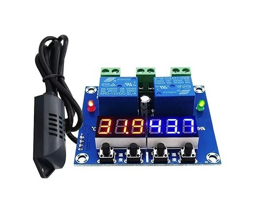 XH-M452 High Precision DC12V 10A Digital LED Dual Output Temperature and Humidity Controller Module With SHT20 Sensor