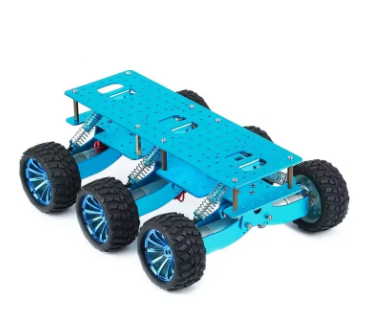 Blue 6WD Search Rescue Platform Smart Car Chassis Damping Off-Road Climbing WIFI Car