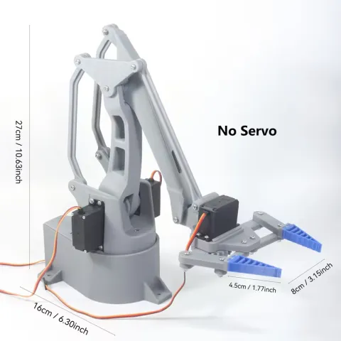 Robotic Arm Kit  3 DOF ARM ROBOT(No Servo MG995) - Arduino-Compatible Robotic Arm Accessories for DIY STEM Projects