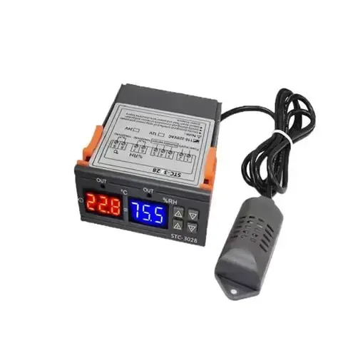 STC-3028 DC12V Dual DisplayDual Temperature Adjustable Temperature Controller with1MCable